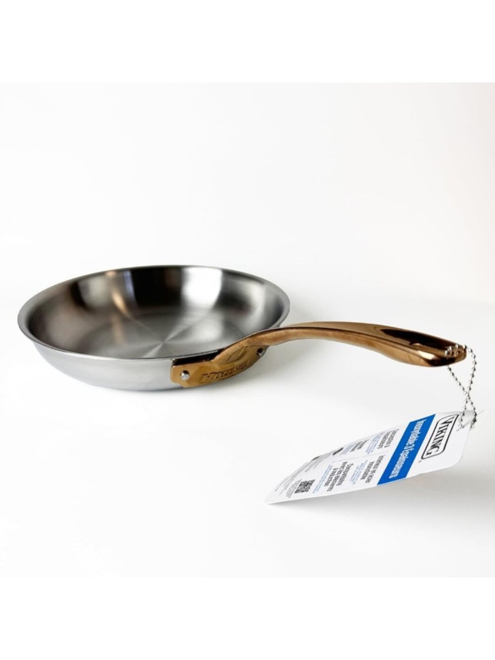 10" Copper Handle Fry Pan - 3-Ply Stainless Steel, Induction Compatible Skillet